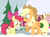 Size: 1000x735 | Tagged: safe, artist:dm29, apple bloom, applejack, earth pony, pony, crusaders of the lost mark, g4, advent calendar, clothes, cutie mark, duo, female, filly, holiday horse days, scarf, snow, snow shovel, the cmc's cutie marks, winter