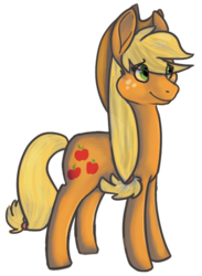 Size: 536x731 | Tagged: safe, artist:baisre, applejack, earth pony, pony, g4, female, mare, simple background, solo, transparent background