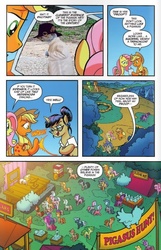 Size: 605x937 | Tagged: safe, edit, idw, applejack, fluttershy, nosey news, quill (character), pigasus, g4, spoiler:comic, spoiler:comicff23, parody, secret squirrel