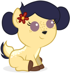 Size: 1024x1074 | Tagged: safe, artist:p-b-jay, oc, oc only, oc:dyani, deer, deer pony, fawn, hybrid, original species, female, filly