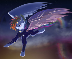 Size: 1200x980 | Tagged: safe, artist:taneysha, rainbow dash, g4, the cutie re-mark, alternate timeline, apocalypse dash, crystal war timeline, female, solo