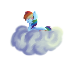 Size: 1415x1200 | Tagged: safe, artist:clowdiw, rainbow dash, pony, g4, cloud, female, solo