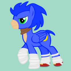 Size: 942x946 | Tagged: safe, artist:mlplover7, artist:softybases, pony, g4, male, ponified, solo, sonic boom, sonic the hedgehog, sonic the hedgehog (series)