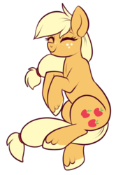 Size: 365x550 | Tagged: safe, artist:lulubell, applejack, g4, female, simple background, solo, transparent background