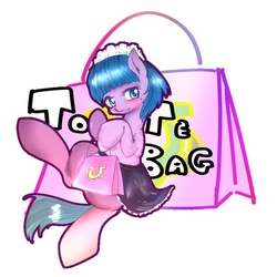 Size: 599x600 | Tagged: safe, artist:doubt, tote bag (g4), earth pony, pony, crusaders of the lost mark, g4, background pony, clothes, maid, solo