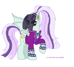 Size: 2300x2088 | Tagged: safe, artist:lonewolf3878, coloratura, bat pony, pony, vampony, g4, bat ponified, countess coloratura, female, high res, race swap, simple background, solo, transparent background