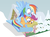 Size: 1000x735 | Tagged: safe, artist:dm29, rainbow dash, scootaloo, pony, g4, advent calendar, duo, holiday horse days, scootalove, sled, sledding, snow