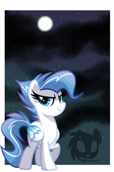 Size: 1280x1914 | Tagged: safe, artist:wicklesmack, oc, oc only, oc:shimmering shield, pegasus, pony, night, solo