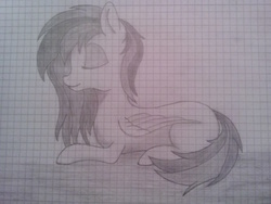 Size: 2560x1920 | Tagged: safe, artist:snowy_sprinkles, oc, oc only, drawing, fanart, graph paper, monochrome, sketch, traditional art