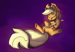 Size: 1280x880 | Tagged: safe, artist:heir-of-rick, applejack, daily apple pony, g4, banjo, eyes closed, female, musical instrument, sitting, solo