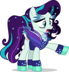 Size: 4770x5000 | Tagged: safe, artist:xebck, coloratura, earth pony, pony, g4, the mane attraction, absurd resolution, alternate clothes, clothes, countess coloratura, dress, female, high heels, makeup, platform shoes, solo