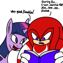 Size: 1500x1500 | Tagged: safe, artist:thesloth1000, twilight sparkle, g4, crossover, knuckles the echidna, male, simple background, sonic boom, sonic the hedgehog, sonic the hedgehog (series), transparent background