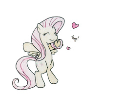 Size: 1922x1487 | Tagged: artist needed, safe, fluttershy, g4, female, heart, hug, solo