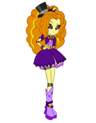 Size: 643x822 | Tagged: safe, artist:warhammer kombatant, adagio dazzle, equestria girls, g4, my little pony equestria girls: rainbow rocks, animatronic, boots, clothes, dress, female, five nights at adagio's, five nights at freddy's, hat, high heels, simple background, skirt, solo, spikes, top hat, transparent background, vector, welcome to the show