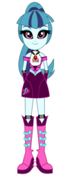 Size: 1024x2536 | Tagged: safe, artist:warhammer kombatant, sonata dusk, equestria girls, g4, my little pony equestria girls: rainbow rocks, boots, clothes, female, five nights at adagio's, five nights at freddy's, high heels, ponytail, simple background, skirt, solo, transparent background, vector, welcome to the show