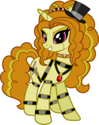 Size: 1600x2024 | Tagged: safe, artist:warhammer kombatant, adagio dazzle, pony, robot, robot pony, unicorn, g4, animatronic, female, five nights at adagio's, five nights at freddy's, hat, ponified, robo adagio, simple background, solo, spikes, top hat, transparent background, vector