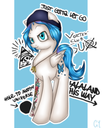 Size: 800x1000 | Tagged: safe, artist:veronica29pl, pegasus, pony, chloe price, female, life is strange, mare, ponified, solo, tattoo
