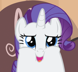 Size: 1168x1079 | Tagged: safe, edit, edited screencap, screencap, rarity, pony, g4, my little pony: friendship is magic, rarity takes manehattan, female, marshmallow, rarity is a marshmallow, solo, wat