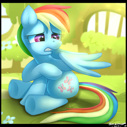 Size: 900x900 | Tagged: safe, artist:shema-the-lioness, rainbow dash, g4, magical mystery cure, female, solo, swapped cutie marks
