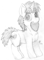 Size: 1062x1442 | Tagged: safe, artist:baratus93, oc, oc only, oc:royal blue, pony, unicorn, sketch