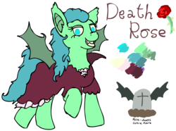 Size: 1405x1043 | Tagged: safe, artist:baratus93, oc, oc only, oc:death rose, ghost, cutie mark, gravestone, reference sheet, simple background, transparent background