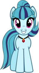 Size: 1584x3000 | Tagged: safe, artist:doctor-g, sonata dusk, earth pony, pony, equestria girls, g4, cute, disguise, disguised siren, earth pony sonata dusk, equestria girls ponified, female, front view, gem, grin, mare, ponified, simple background, siren gem, smiling, solo, sonatabetes, standing, transparent background, vector