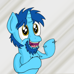 Size: 3200x3200 | Tagged: safe, artist:baratus93, oc, oc only, oc:royal blue, pony, unicorn, high res, smiling