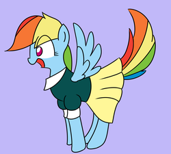 Size: 1721x1550 | Tagged: safe, rainbow dash, g4, clothes, female, rainbow dash always dresses in style, skirt, solo