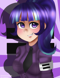 Size: 2975x3850 | Tagged: safe, artist:misticalalicorn, artist:rainicornmagic, starlight glimmer, human, g4, clothes, female, high res, humanized, jacket, solo, starlight himmler