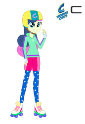 Size: 451x655 | Tagged: safe, artist:karalovely, bon bon, sweetie drops, equestria girls, g4, my little pony equestria girls: friendship games, roller skates, wondercolts