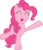 Size: 5104x6000 | Tagged: safe, artist:slb94, pinkie pie, g4, absurd resolution, cute, diapinkes, excited, female, happy, open mouth, raised hoof, simple background, solo, stretching, transparent background, vector