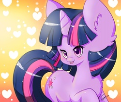 Size: 1139x965 | Tagged: safe, artist:teranen, twilight sparkle, g4, colored pupils, ear fluff, faic, female, heart eyes, impossibly large ears, solo, wingding eyes, woll smoth