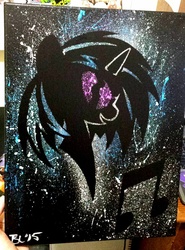 Size: 711x960 | Tagged: safe, artist:shyredd, dj pon-3, vinyl scratch, g4, irl, photo