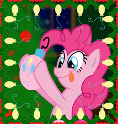 Size: 400x420 | Tagged: safe, artist:darkdragonint, pinkie pie, g4, christmas, female, solo