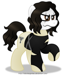 Size: 1024x1197 | Tagged: safe, artist:aleximusprime, pony, crossover, eric draven, ponified, simple background, solo, the crow, transparent background