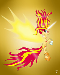 Size: 1620x2020 | Tagged: safe, artist:margo24, sunset shimmer, pony, unicorn, equestria girls, g4, my little pony equestria girls: friendship games, artificial wings, augmented, daydream shimmer, face paint, female, magic, magic wings, solo, wings