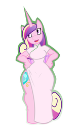 Size: 1062x1743 | Tagged: safe, artist:rubbermage, princess cadance, anthro, g4, cheongsam, clothes, female, solo, wide hips