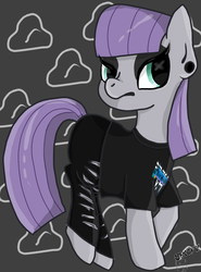 Size: 739x1000 | Tagged: safe, artist:spooky-kitteh, maud pie, g4, clothes, female, metal, solo