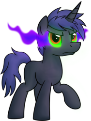 Size: 1052x1400 | Tagged: safe, artist:moemneop, oc, oc only, dark magic, magic, simple background, solo, sombra eyes, transparent background