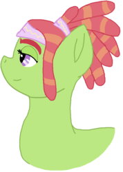 Size: 566x794 | Tagged: safe, artist:rebellious-firefly, tree hugger, g4, alternate hairstyle, bandana, female, older, simple background, solo, transparent background