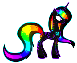 Size: 757x617 | Tagged: safe, artist:xlunarsoul, oc, oc only, oc:neon shadows, alicorn, pony, alicorn oc, simple background, solo, transparent background