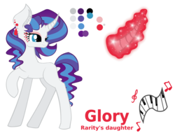 Size: 4095x3110 | Tagged: safe, artist:kaatseye, oc, oc only, oc:glory, curved horn, ear piercing, earring, horn, offspring, parent:fancypants, parent:rarity, parents:raripants, piercing, simple background, solo, transparent background