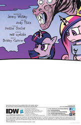 Size: 685x1054 | Tagged: safe, artist:andypriceart, idw, official comic, princess cadance, twilight sparkle, alicorn, pony, umbrum, g4, siege of the crystal empire, spoiler:comic, spoiler:comic37, female, horn, horn crystals, magic suppression, mare, twilight sparkle (alicorn)