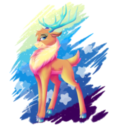 Size: 1600x1600 | Tagged: safe, artist:myralilth, velvet (tfh), deer, reindeer, them's fightin' herds, community related, female, simple background, solo, transparent background