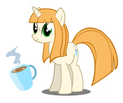 Size: 793x666 | Tagged: safe, artist:flash equestria photography, oc, oc only, oc:chai malai, pony, unicorn, g4, bangs, coffee, cutie mark, food, freckles, green eyes, mug, redhead