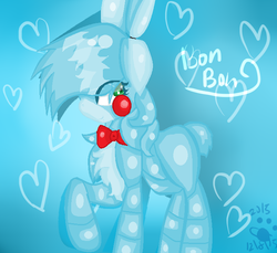 Size: 681x623 | Tagged: safe, artist:yunanoh, pony, five nights at freddy's, ponified, solo, toy bonnie