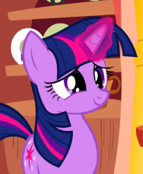 Size: 359x436 | Tagged: safe, screencap, twilight sparkle, g4, read it and weep, animated, blinking, female, solo