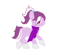 Size: 1024x787 | Tagged: safe, artist:bronybase, artist:otterxsorrel, oc, oc only, oc:sugarplum blossom, clothes, scarf, simple background, solo, transparent background