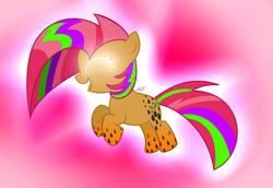 Size: 1024x706 | Tagged: safe, artist:sophscreations, babs seed, g4, female, rainbow power, rainbow power-ified, solo, trypophobia