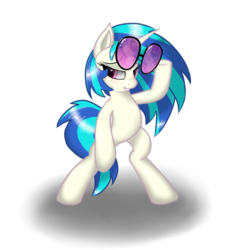 Size: 1600x1600 | Tagged: safe, artist:zuko42, dj pon-3, vinyl scratch, pony, unicorn, g4, female, hooves, horn, mare, simple background, solo, sunglasses, teeth, transparent background